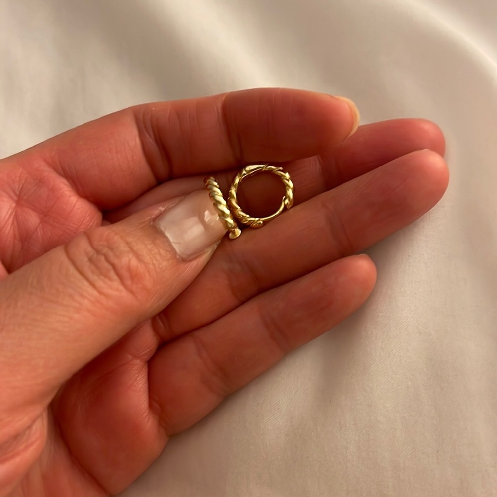 Sterling silver twist earrings